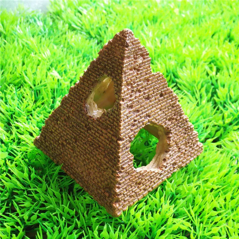 Аквариум пирамиды скала скрытие пещера с рыбами аквариум орнамент украшения