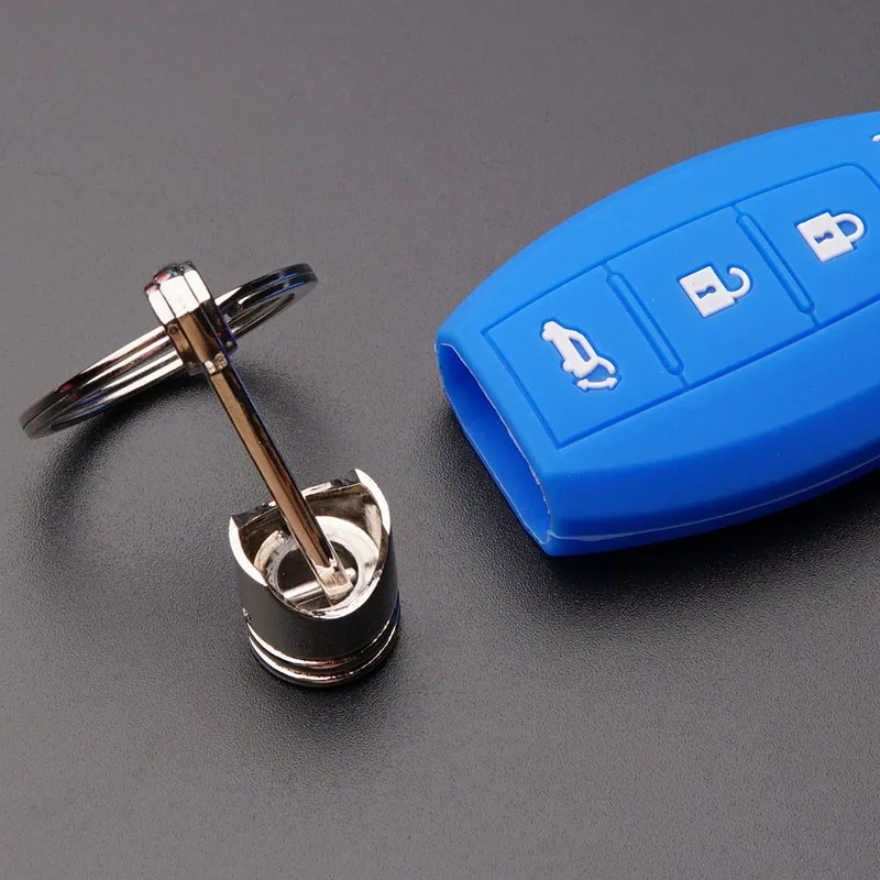 Blue with piston Силиконовый резиновый автомобильный чехол для брелка с ключом для Infiniti Q50 QX50 QX60 G25 JX35 ESQ EX FX пульт дистанционного управления без ключа Защитная крышка - Название цвета: Blue with piston