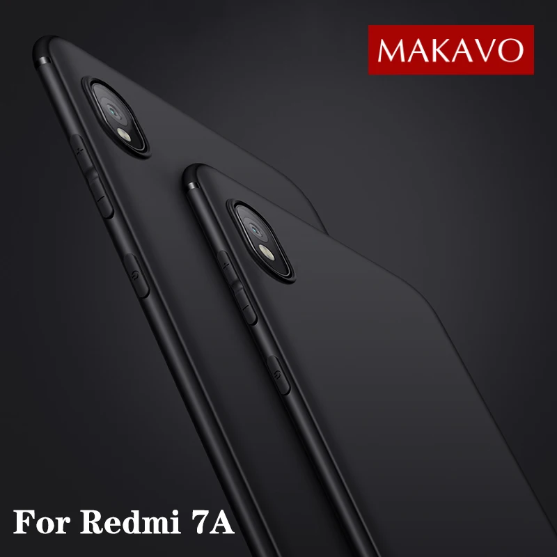 MAKAVO для Xiaomi Redmi 7A защитный чехол мягкий силиконовый тонкий матовый 8A чехлы