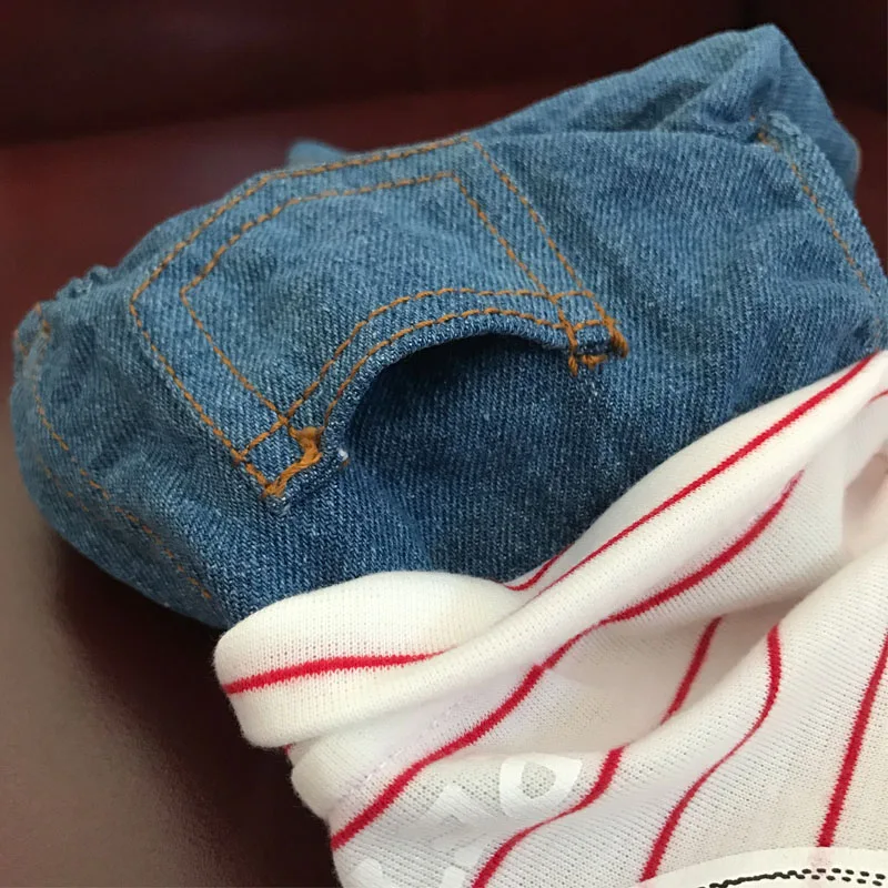 Новинка модная одежда для собак маленьких и средних домашних животных джинсы