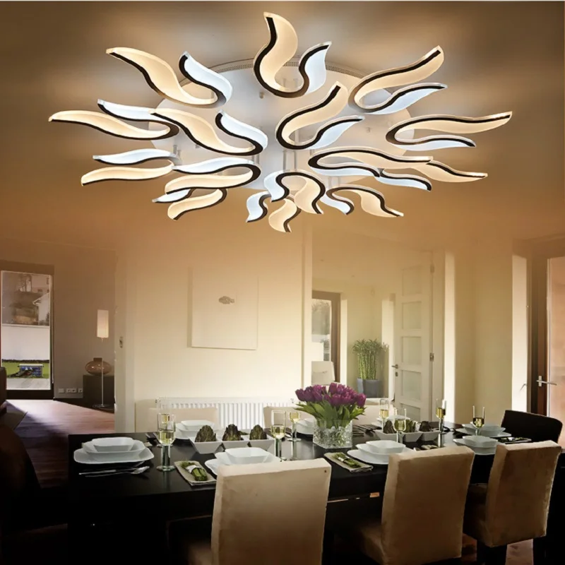 Фото 2019 Creative Modern Acrylic LED Ceiling Light Living Room Bedroom Lamp Home Indoor Deco Lighting fixture lampara techo Лампы и 2019 Creative Modern Acrylic LED Ceiling Light Living Room Bedroom Lamp Home Indoor Deco Lighting fixture lampara techo Лампы и