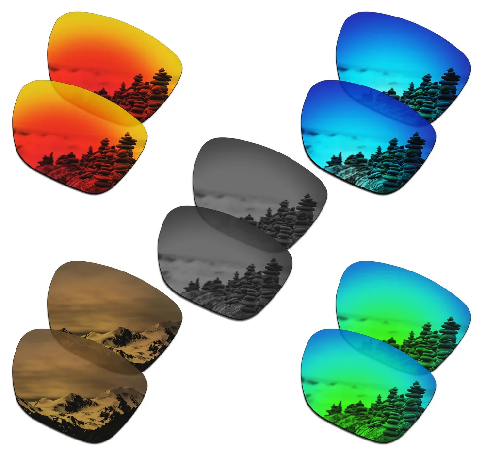 

SmartVLT 5 Pairs Polarized Sunglasses Replacement Lenses for Oakley Crossrange XL - 5 Colors