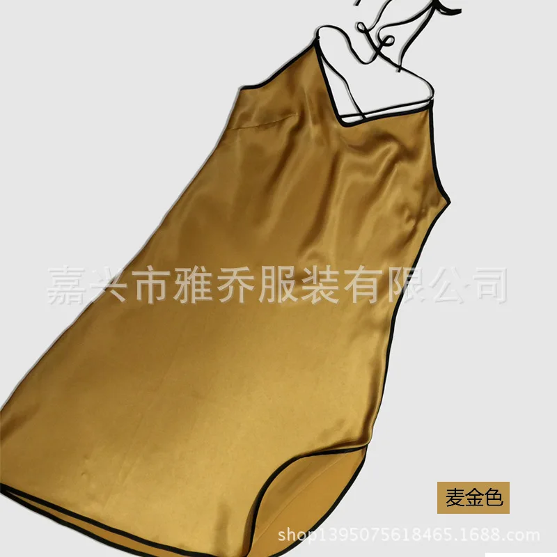 Летняя шелковая ночная рубашка для дома 100% Шелковая минималистичный стиль|silk