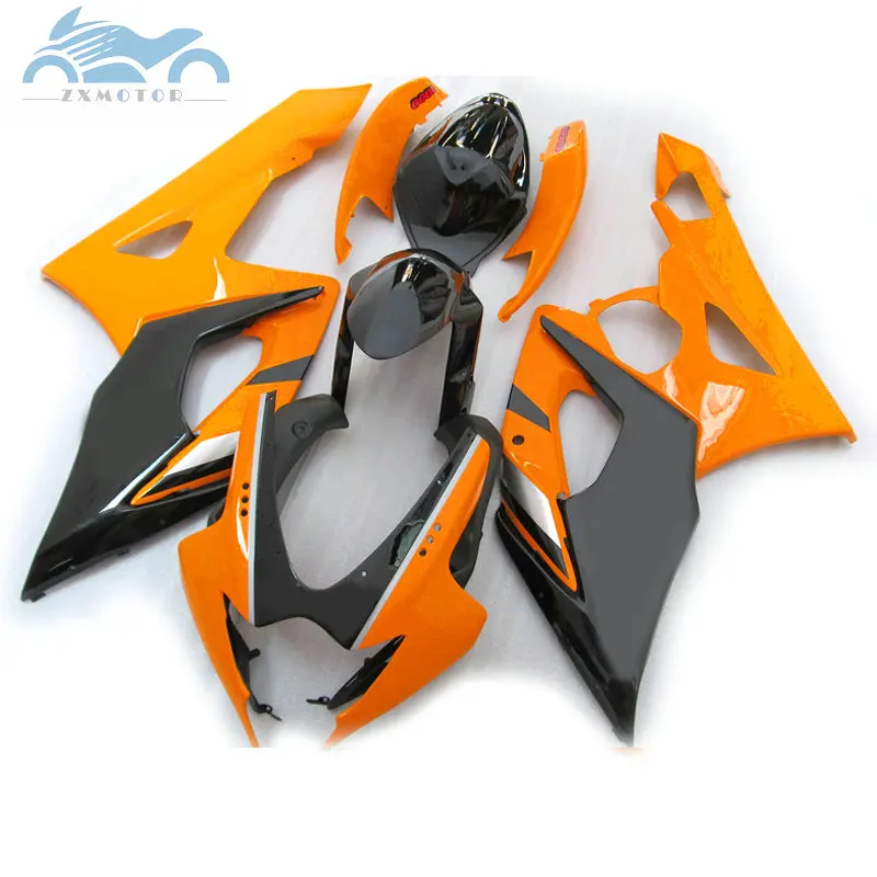 Пользовательские комплект обтекателей для Suzuki GSXR 1000 K5 K6 GSXR1000 2005 2006 спортивные Обтекатели набор 05 06 orange черный aftermark KP16