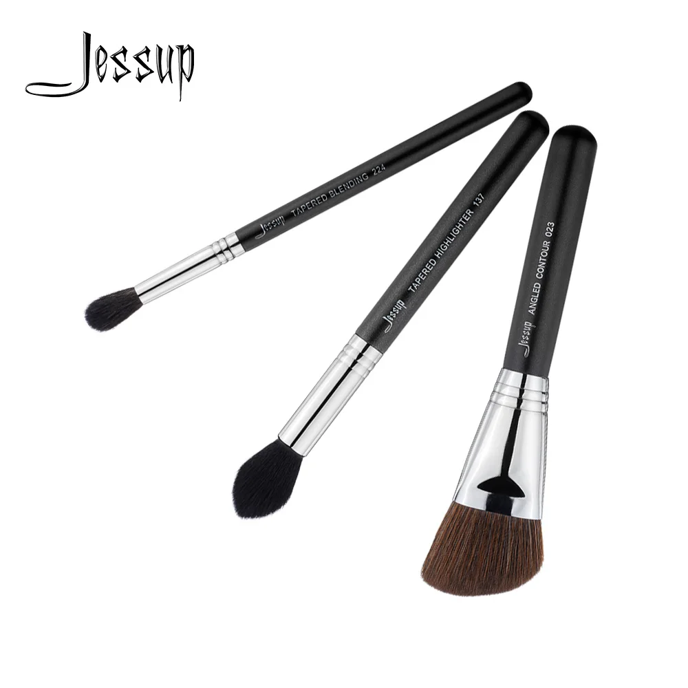 Jessup кисти 3 шт. набор кистей для макияжа maquiagem profissional completa коническая смешивающая