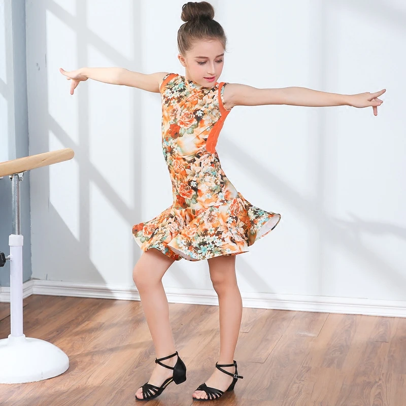 

New Arrival Backless Dance Dress Children Latin Dancing Clothes Grading Dance Costumes Children's Stage Performance Suit B-5624