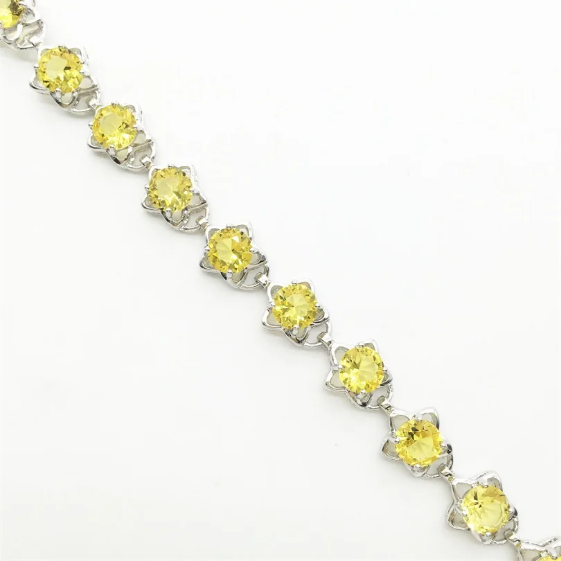 Женский браслет цепочка в форме звезды с голубым камнем золотым желтым белым