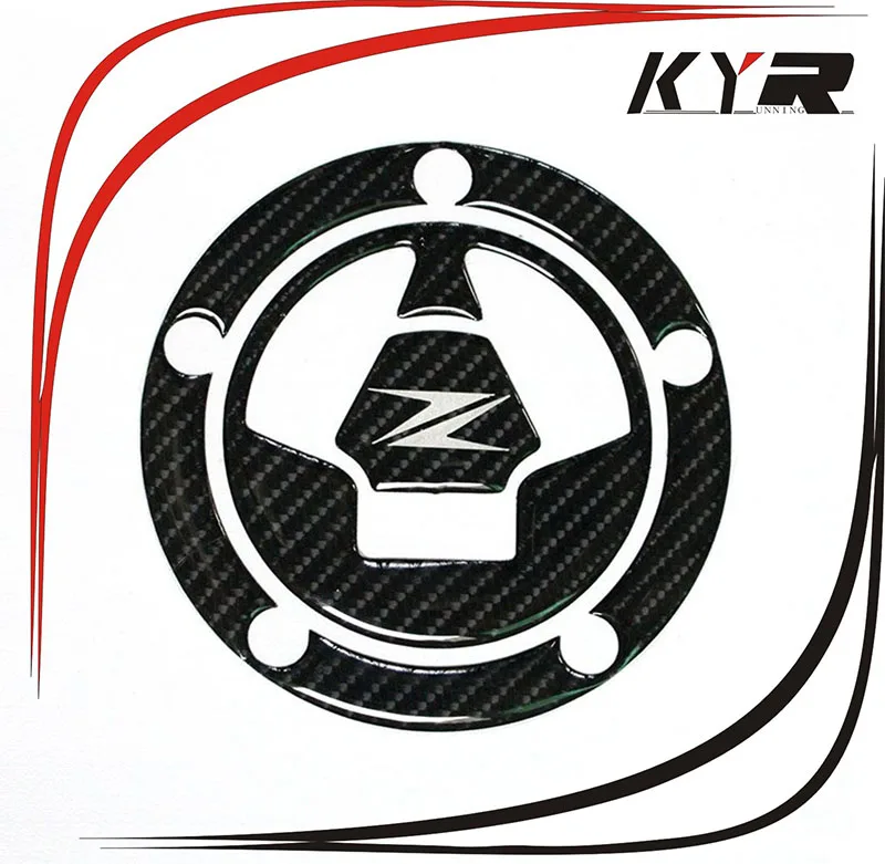 KYRUNNING K-CGTCP-29 3D углеродного волокна бак газа кепки Pad Наполнитель крышка стикеры наклейки подходят KAWASAKI Z1000 Z1000SX Z800 Z750 Z250 - Цвет: TP-01