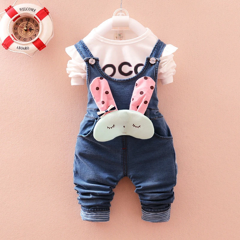 Весенне-осенний Новый костюм с Микки и Минни комплект для маленьких девочек