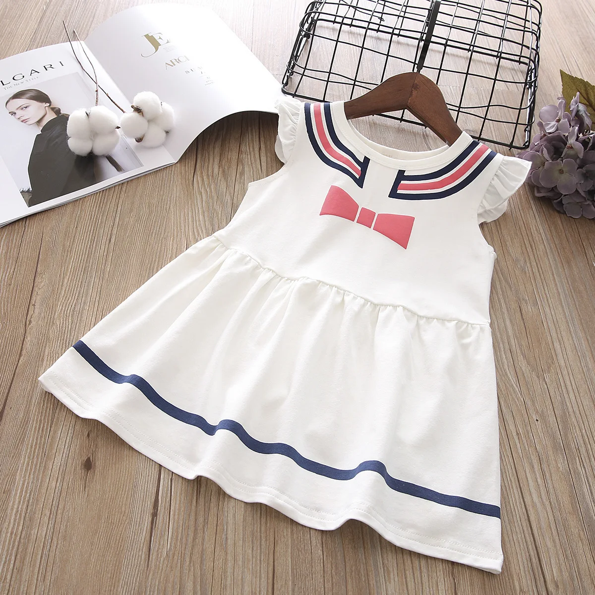 Girl Dress 2018 New Baby Dresses striped Pattern Print Lemon Cartoon Birthday Female Summer Clothes Kids | Детская одежда и обувь