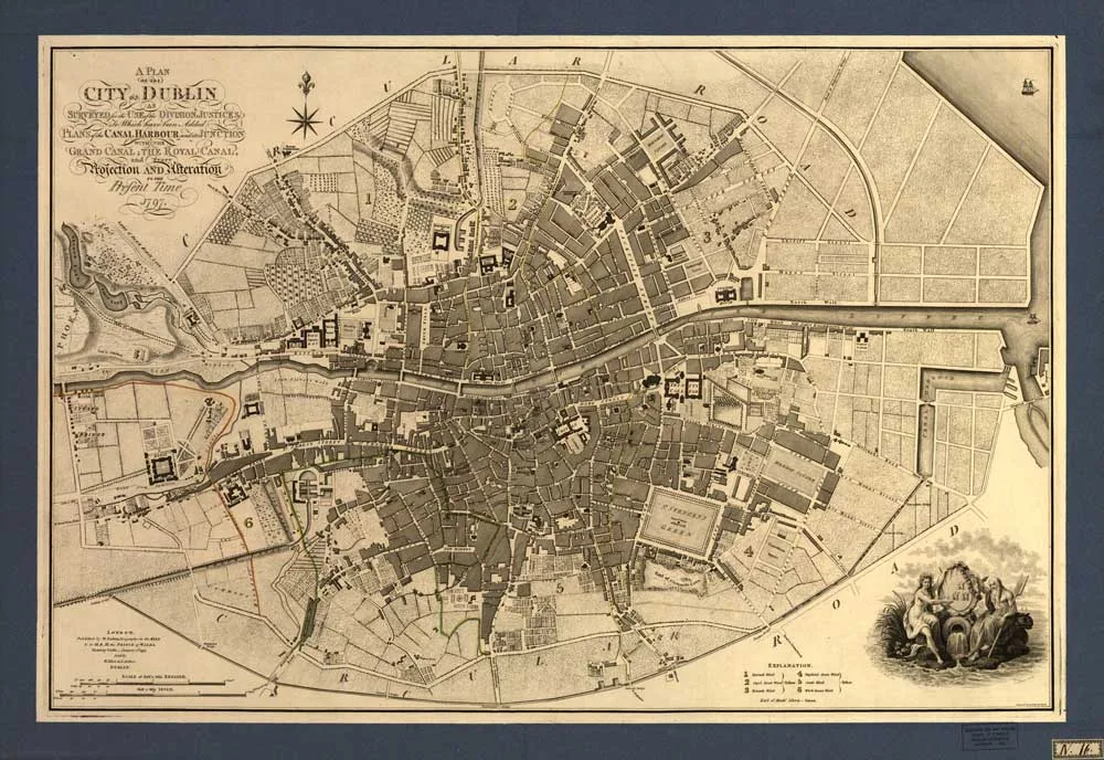 Винтаж RM DT 419 картина маслом Печать на холсте Noot &quotГород DUBLIN&quot | Рисование и каллиграфия -32648743416