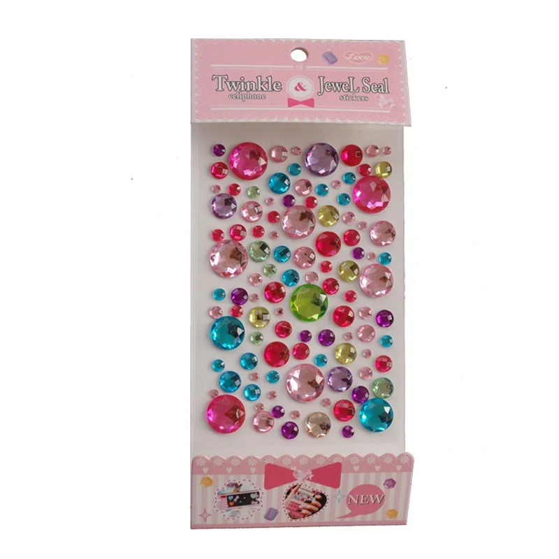 118 шт/Лист красочные круглые акриловые Стразы Flatback самоклеющиеся наклейки DIY 3D