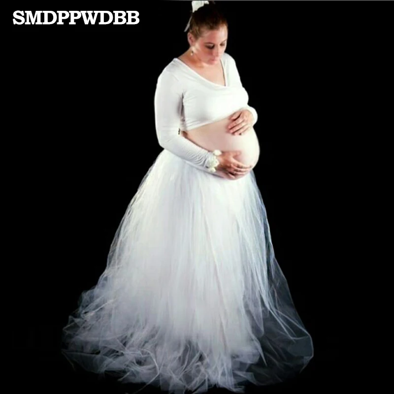 Реквизит для фотосессии беременных элегантное белое кружевное платье в