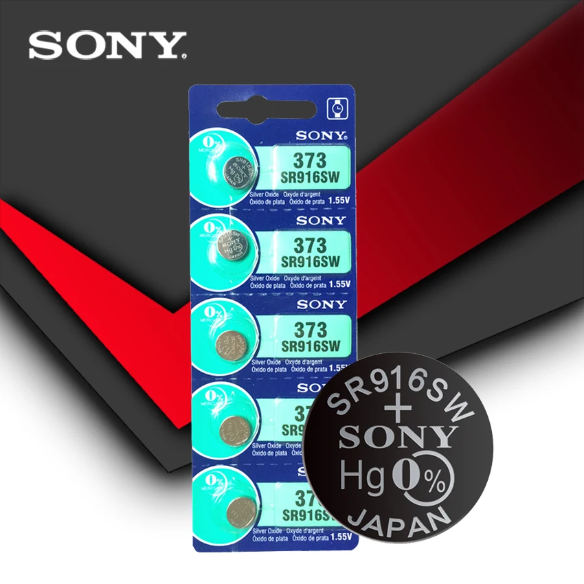 10 шт. Sony 100% оригинальный 373 SR916SW 916 SR916 часовая батарейка кнопочная Сделано в