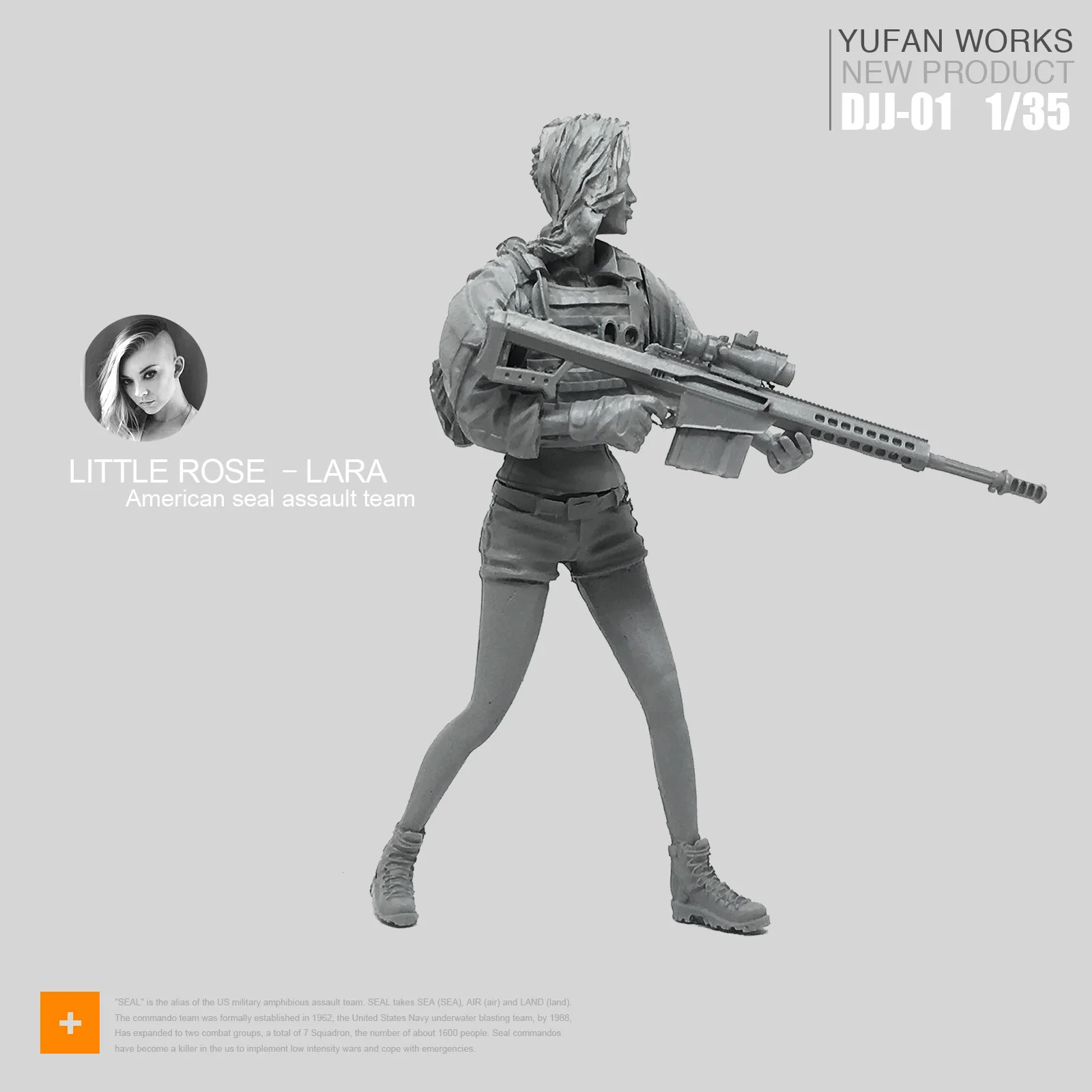 Модель Yufan 1/35 года женский набор для сборки фигурки из смолы в виде солдата |