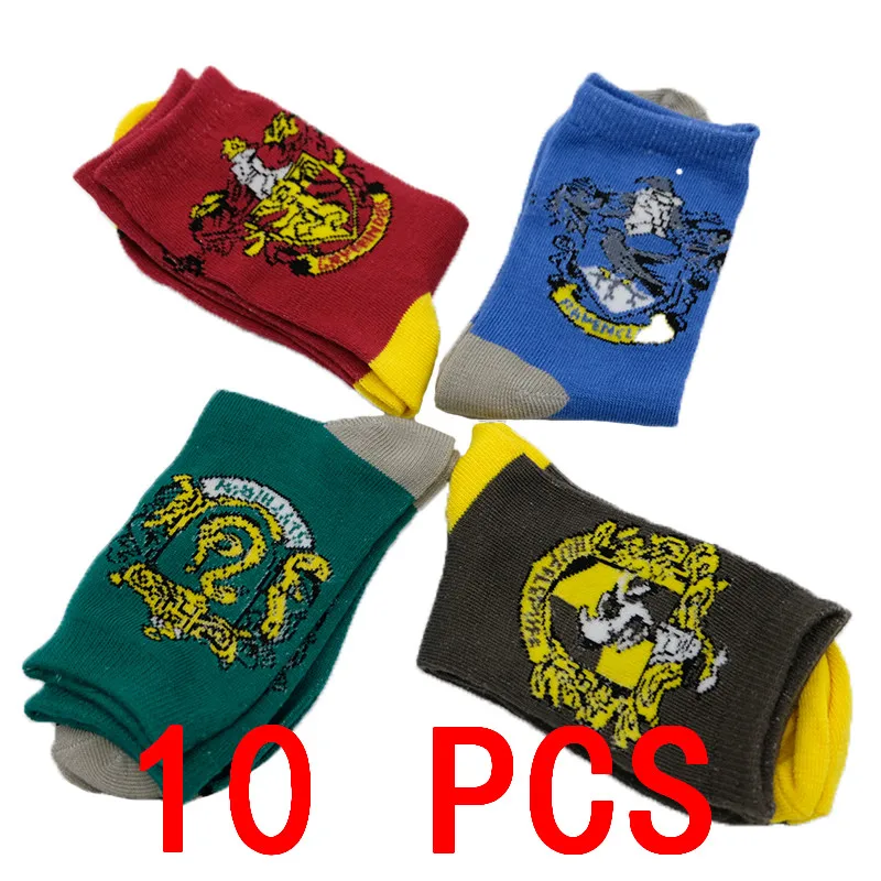 Socks mixed-batch 10 шт/партия Гермиона шляпы галстук перчатки носки Гриффиндор Слизерин Hufflepuff Кепка Когтевран косплей костюм мужчины женщины шарф для мальчика, девочки - Цвет: Socks mixed-batch