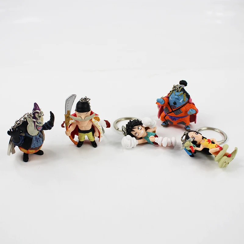 4 5 см 10 шт./лот цельный брелок Луффи Эйс Хэнкок Jinbe Mihawk Эдвард дофламинго Кума