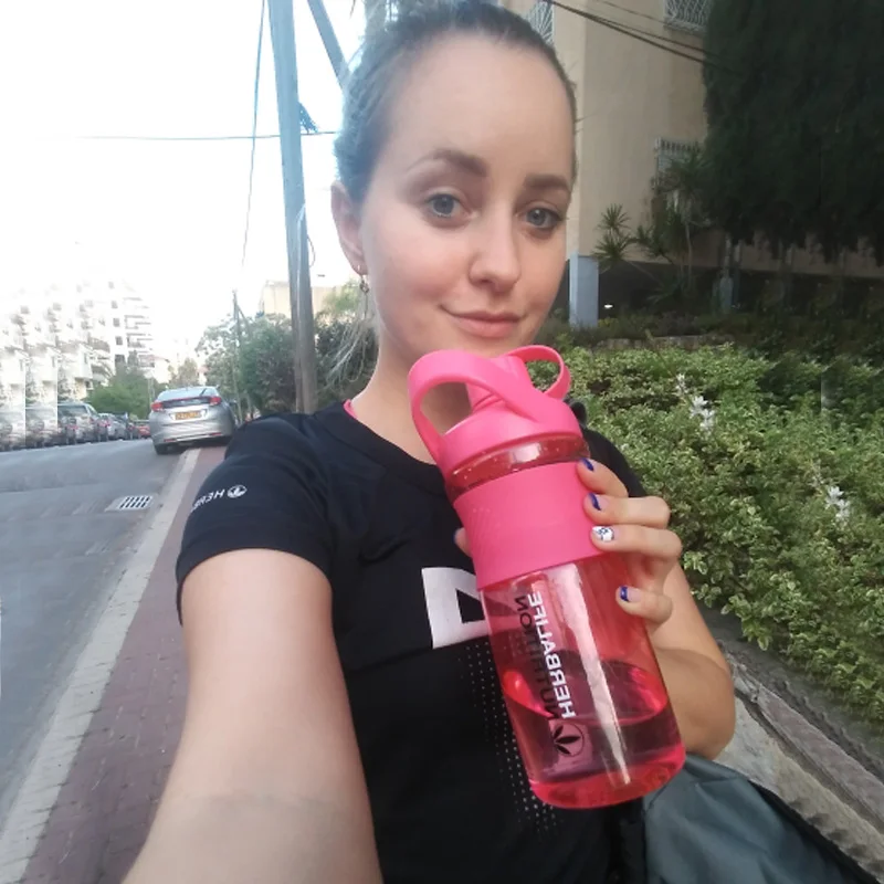 Новое поступление розовый зеленый синий 800 мл Herbalife питательная 24 подходящая бутылка для воды модный портативный шейкер для протеинового порошка на заказ