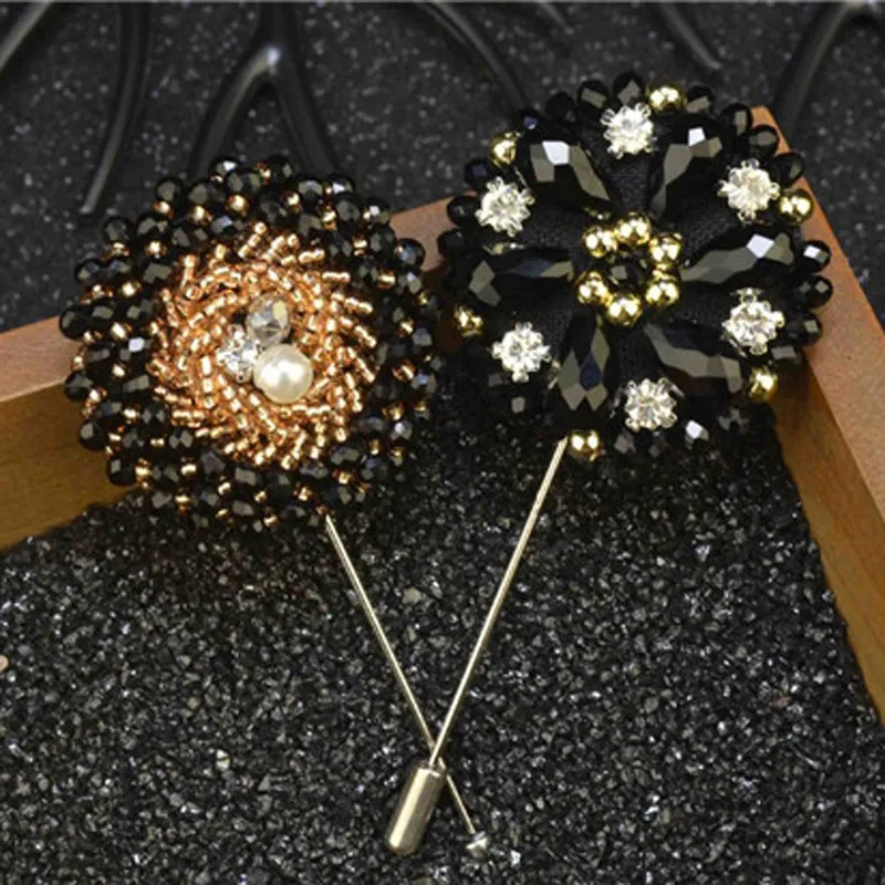 Модные цветочные нагрудные штыри с ромашками мужские отворотом кристаллическая