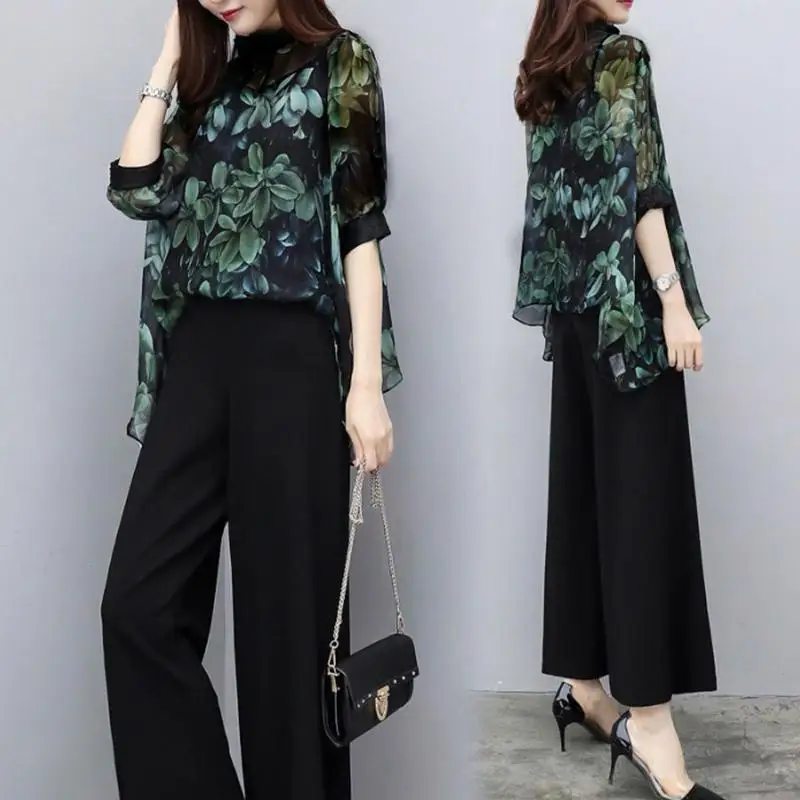 Yfashion Винтаж модные женские туфли Костюмы набор 2 шт./компл. летние свободные