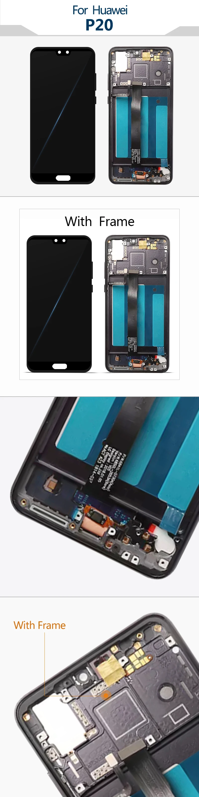 P20 ЖК-дисплей для huawei P20 Дисплей EML-L29 EML-L22 EML-L09 ЖК-дисплей Экран планшета Дисплей Сенсорный экран для huawei P20 Экран в сборе