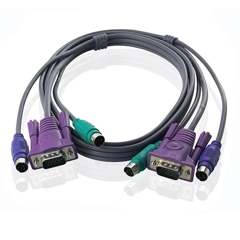 Разъем VGA и PS2 3 параллельный кабель KVM провод для клавиатуры мыши дисплей