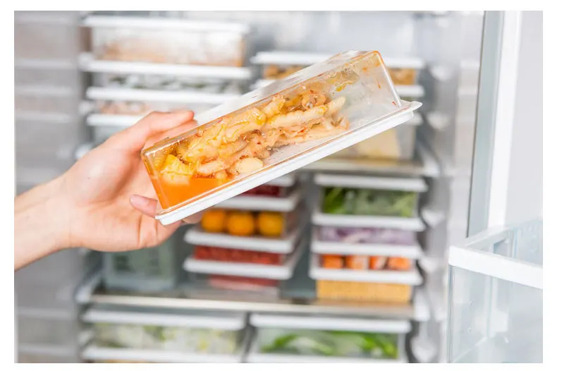 Домашний пластиковый ящик для хранения продуктов, контейнер для зерен, кухонный Органайзер, органайзер для еды, закусок, овощей