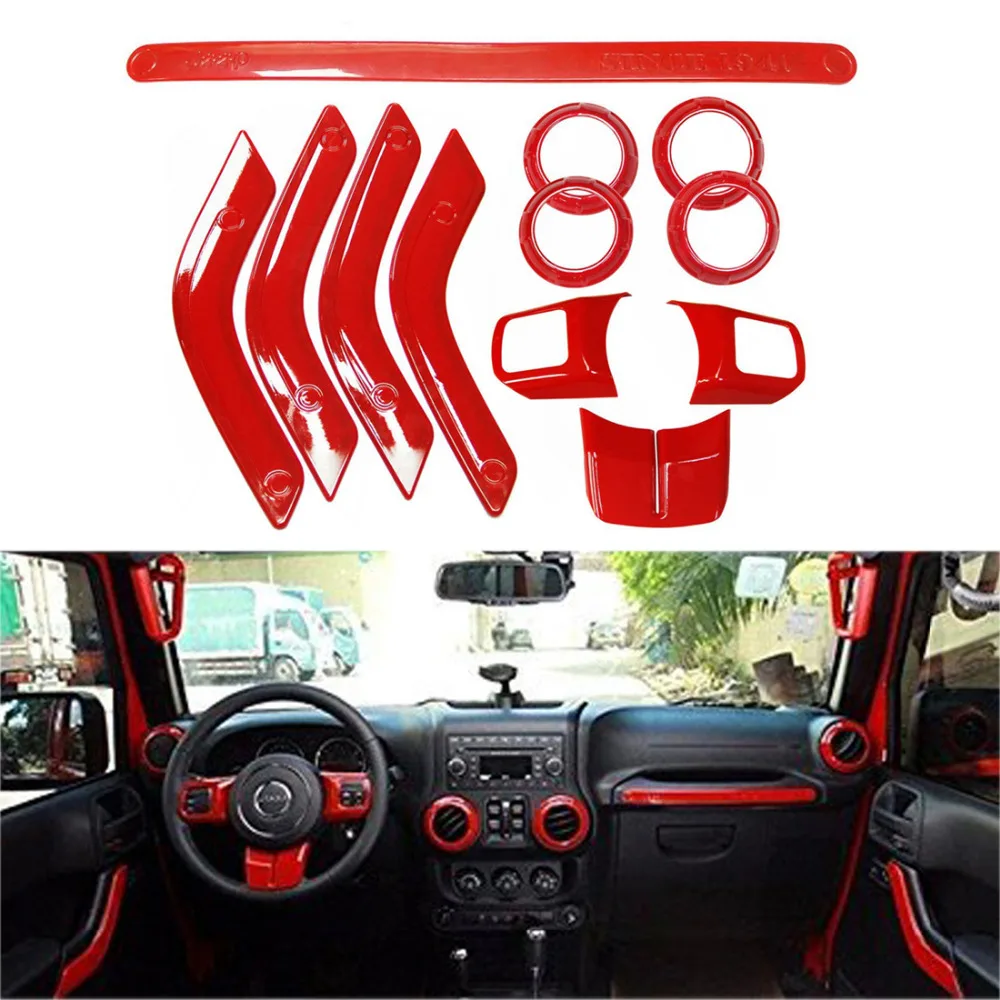 12 шт./компл. ABS хромированная отделка рулевого колеса кондиционера