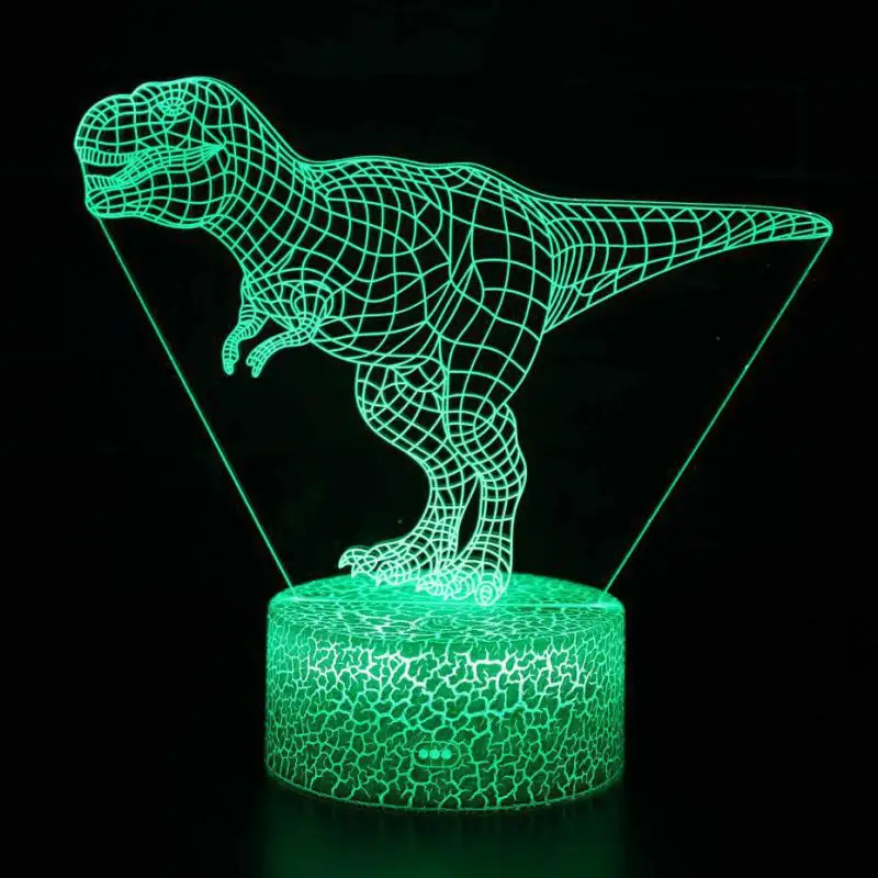 Динозавр тираннозавр рекс Стегозавр 3d лампа гостиная освещение Прекрасный мультфильм детские игрушки Рождество декоративные огни - Цвет абажура: Y
