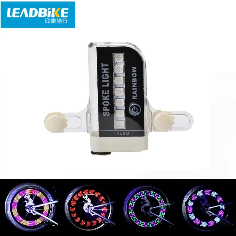 Новый 14 RGB красочные светодиоды велосипедный светильник на колесиках сигнальный