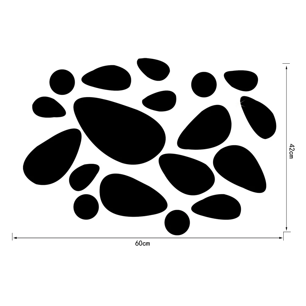 Настенные зеркальные наклейки в виде булыжника декор для спальни гостиной
