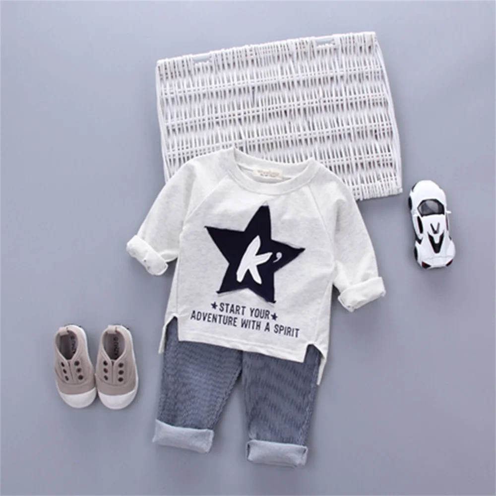 Легко большой 0-3 лет весна унисекс милые дети Комплекты для девочек Повседневное