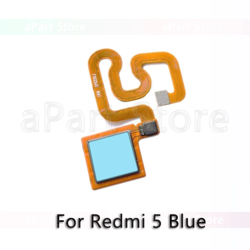 Для Xiaomi Redmi Note 5 Plus Pro оригинальная задняя кнопка домой датчик отпечатков пальцев гибкий кабель для телефона запчасти - Цвет: For Redmi 5 Blue