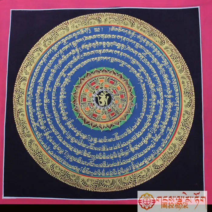 Тибетский тангка ручной работы в Непале, мантры, мандала, Thangka Padme, декоративная живопись