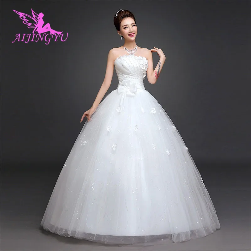 

AIJINGYU 2021 sexy Customized new hot selling cheap ball gown lace up back formal bride dresses wedding dress WK403