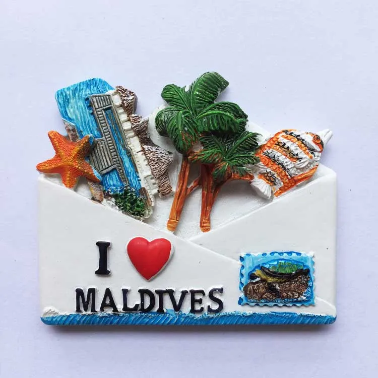 Maldives Подарочная сумка Дони корабль оболочки ноги 3D магнит на холодильник Путешествия Сувенир Холодильник Магнитные наклейки украшение дома подарок