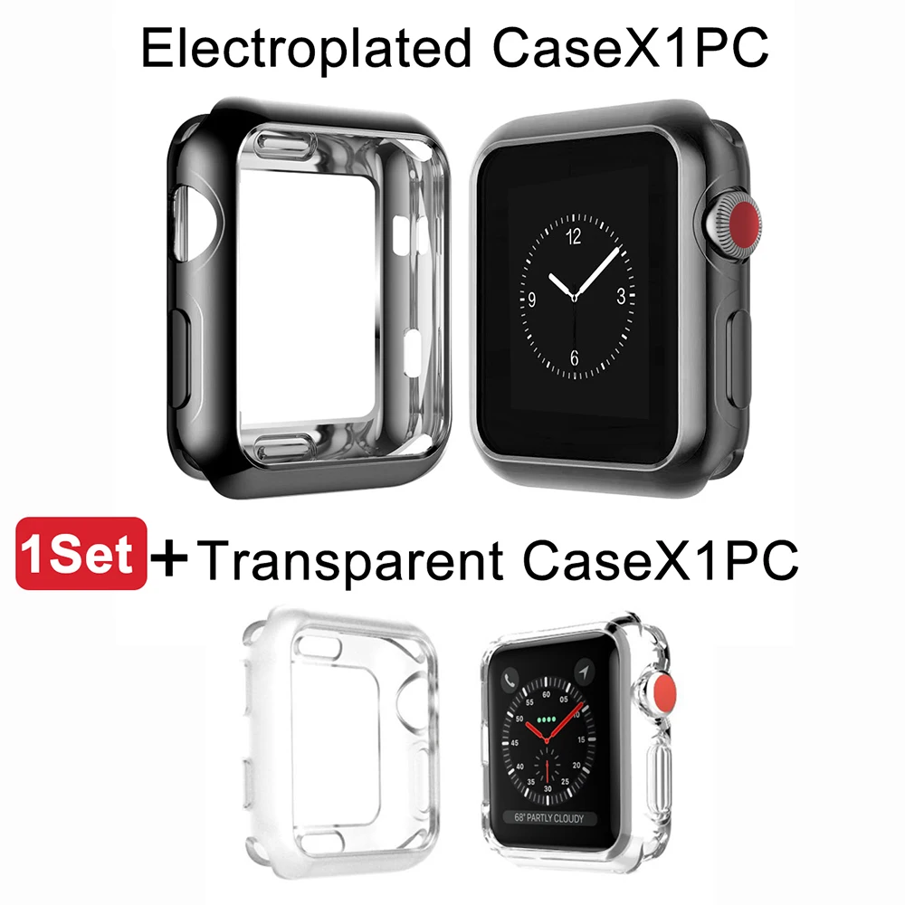 GUYO Universal Soft Protective Case for Apple Watch 2 3 Bumper 42mm 38mm Slim Silicon Cover watch Series 1 | Электроника