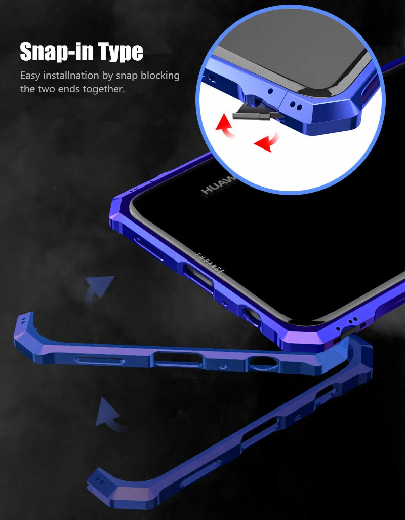 OMEVE для huawei Enjoy Max чехол металлический сплав рамка Прозрачная закаленное стекло задняя крышка для huawei Y Max защита телефона от падения Чехол s