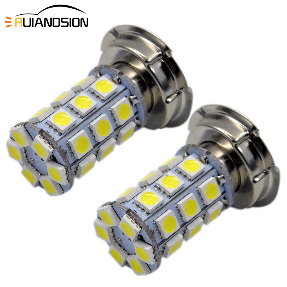2x P26S 8 Вт светодиодный фонарь 6 в 12 В мотоцикл фара противотуманная DRL 5050 27SMD лампа