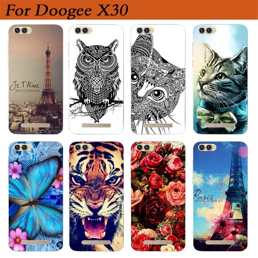 Чехлы Для Doogee X30 роскошный чехол с изображением волка тигра совы сделай сам