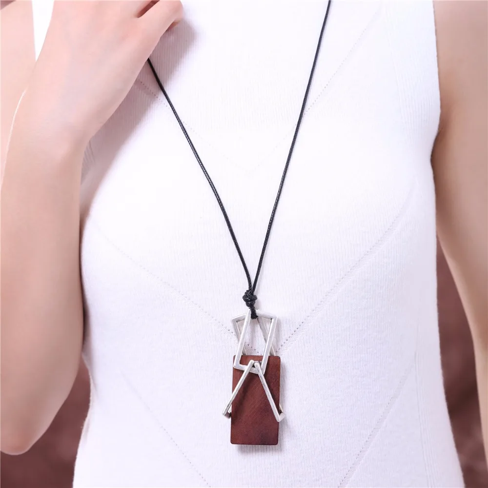 Новинка 2017 года деревянный кулон женские украшения Винтаж основа для кулонов и