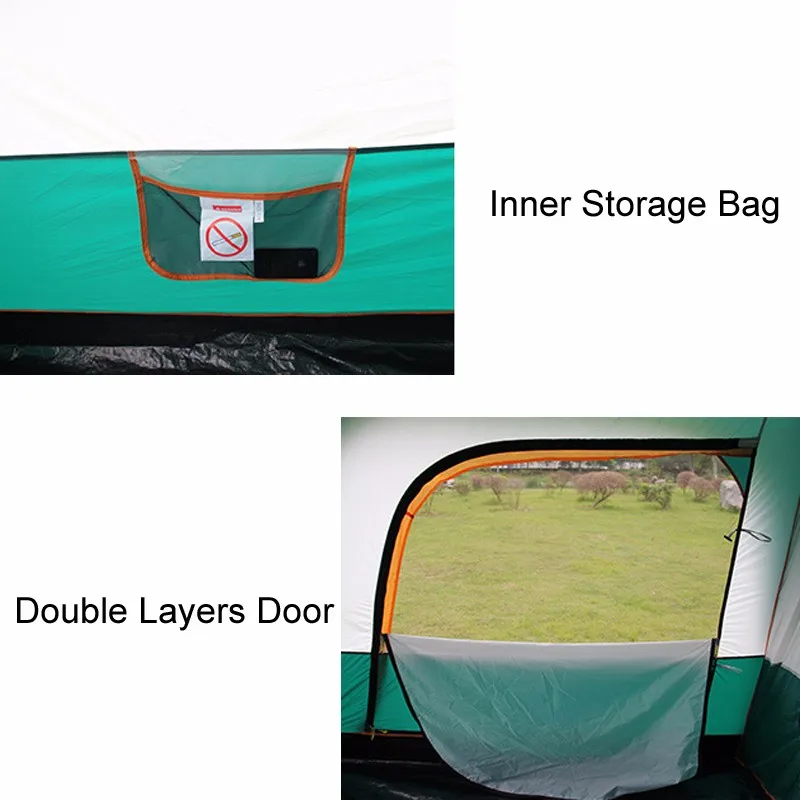Online 8 10 12 Person Große Camping Zelt Wasserdicht Familie Zelte Für Outdoor Doppel Schichten Event Luxus Camping Zelte