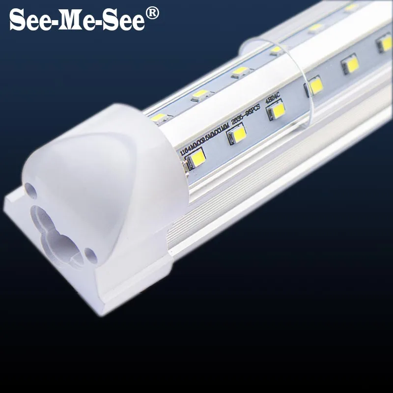 

10PCS/Lot 2ft 3ft 4ft 5ft 6ft 8ft 600mm 900mm 1200mm 1500mm 1800mm 2400mm AC85-265V t8 Integrated v Shape Led Tube