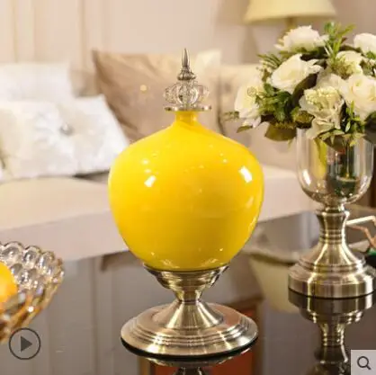 style15 Европейская роскошная керамическая ваза для льда, статуэтка для домашнего интерьера, украшение для гостиной, рабочий стол, фарфоровый цветочный горшок, орнамент - Цвет: style15