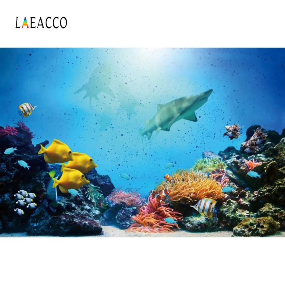 Laeacco морской мир рыба Акула рок пузырь коралловый фон для фотосъемки