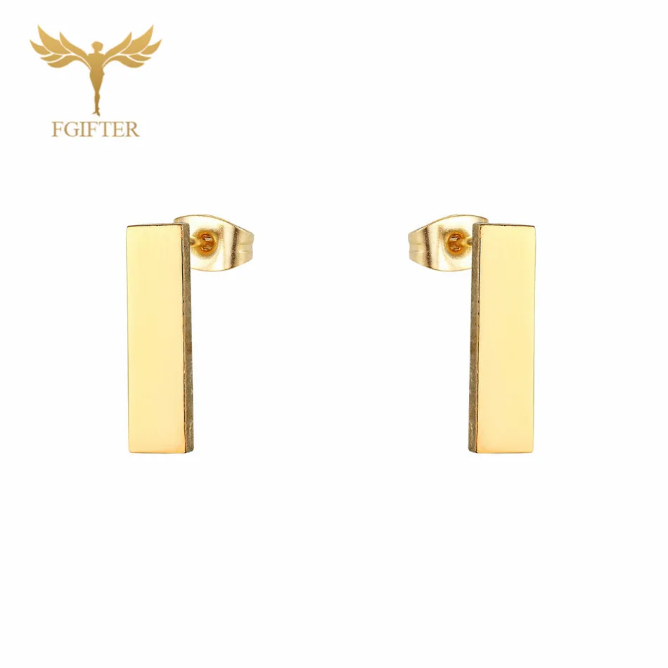 Минималистичные золотые серьги гвоздики простые женские и мужские