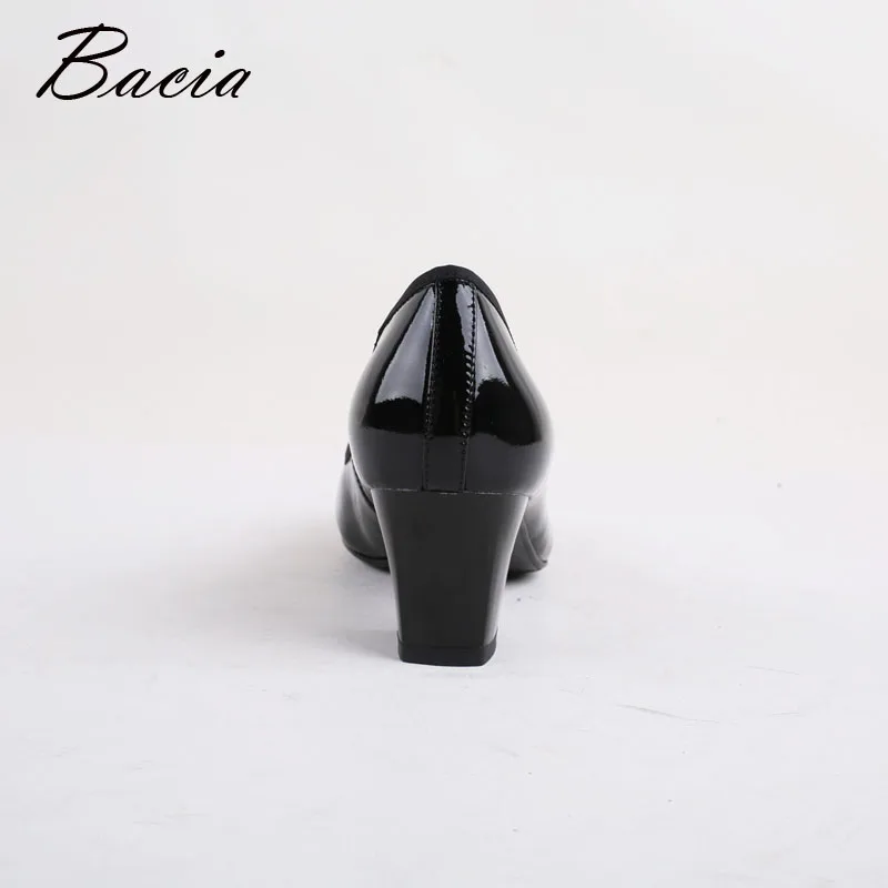 Bacia/2017 модные классические туфли-лодочки из лакированной кожи высокого качества