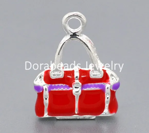 hot- 10 SP Enamel 3D Handbag Charms Pendants 20x15mm (B09567) | Украшения и аксессуары