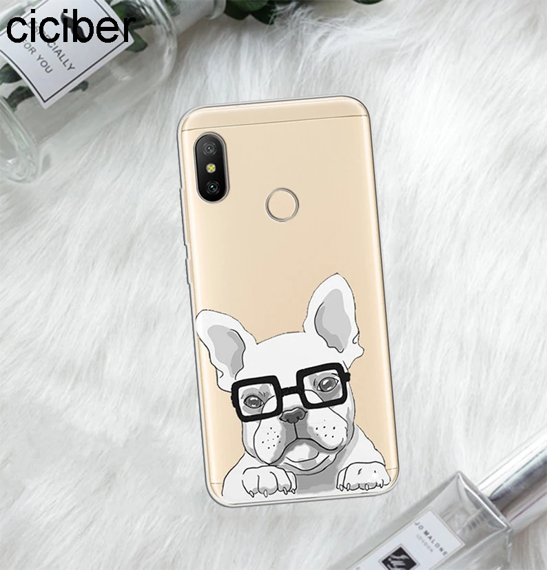 ciciber For Xiaomi Red 6 5 4 3 A X S Plus Pro S2 Soft TPU Phone Cases Redmi Note Cute Pug Dog Coque Fundas Capa |