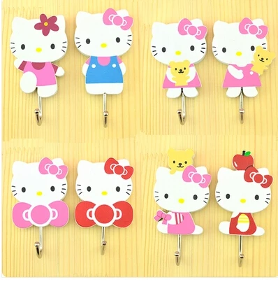 5 пар смешанных цветов красивые деревянные Мини Вешалки для стенка ванной